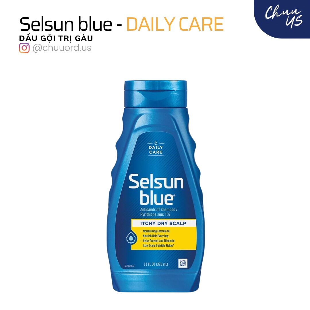 (Sẵn-Bản MỸ) Dầu gội cho da đầu gàu Selsun Blue