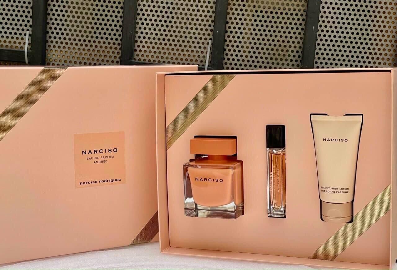 Set nước hoa Narciso Rodriguez Ambree EDP 90ml + 10ml + lotion 50ml