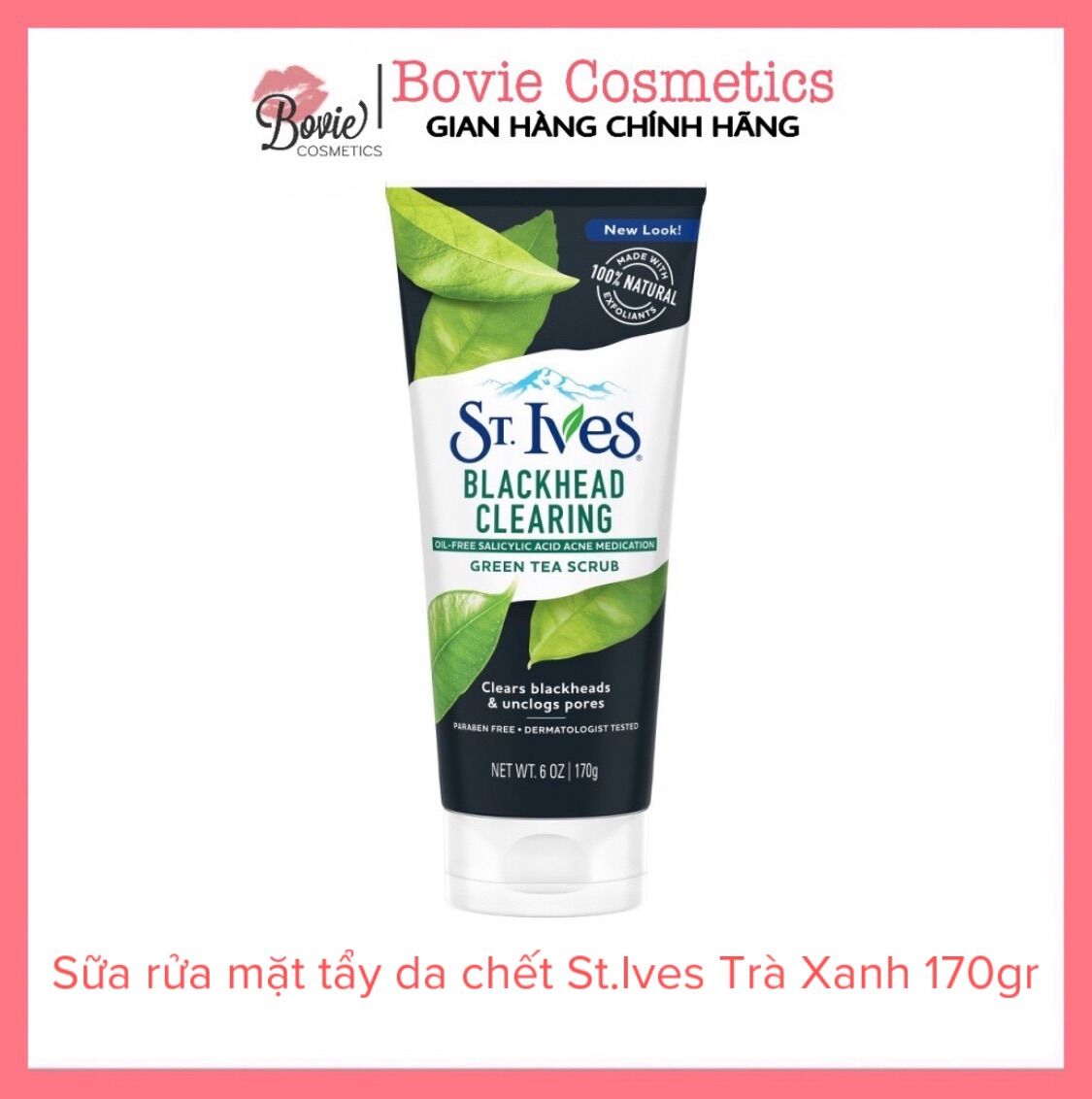 Sữa rửa mặt tẩy da chết St.Ives Trà Xanh