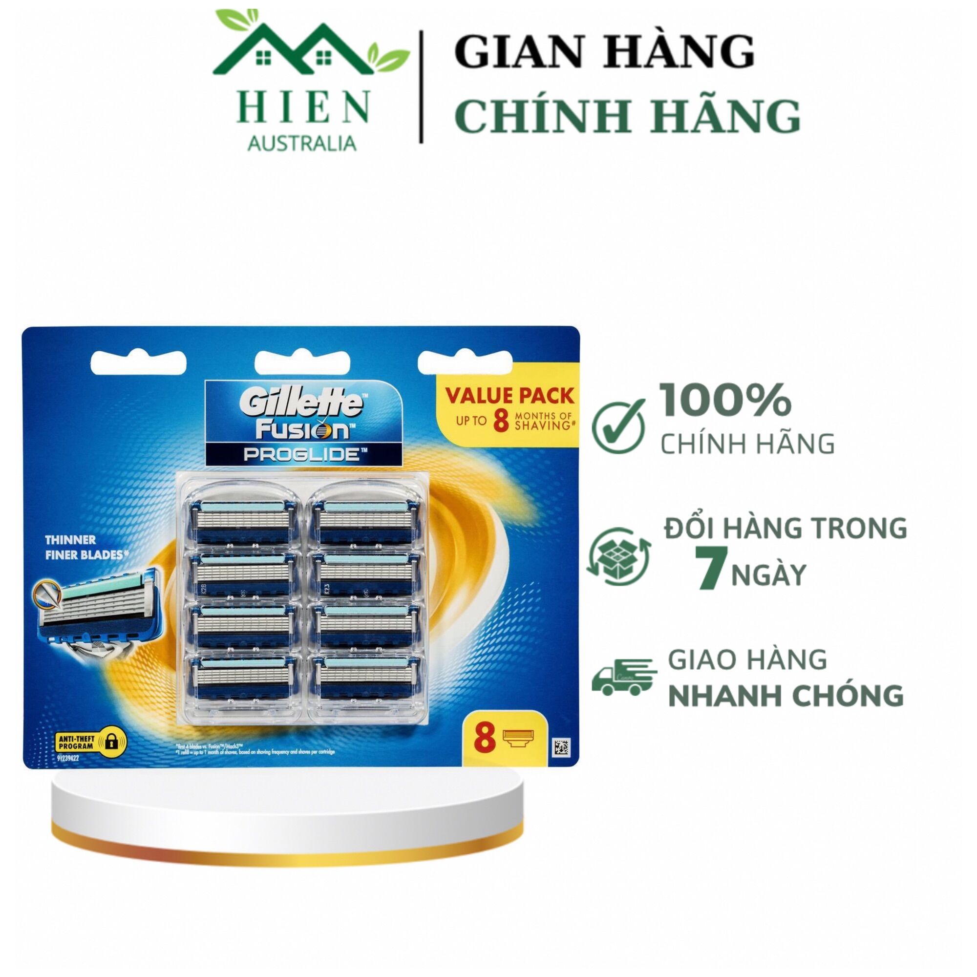 Lưỡi Dao Cạo Râu Gillette Fusion Proglide - Úc