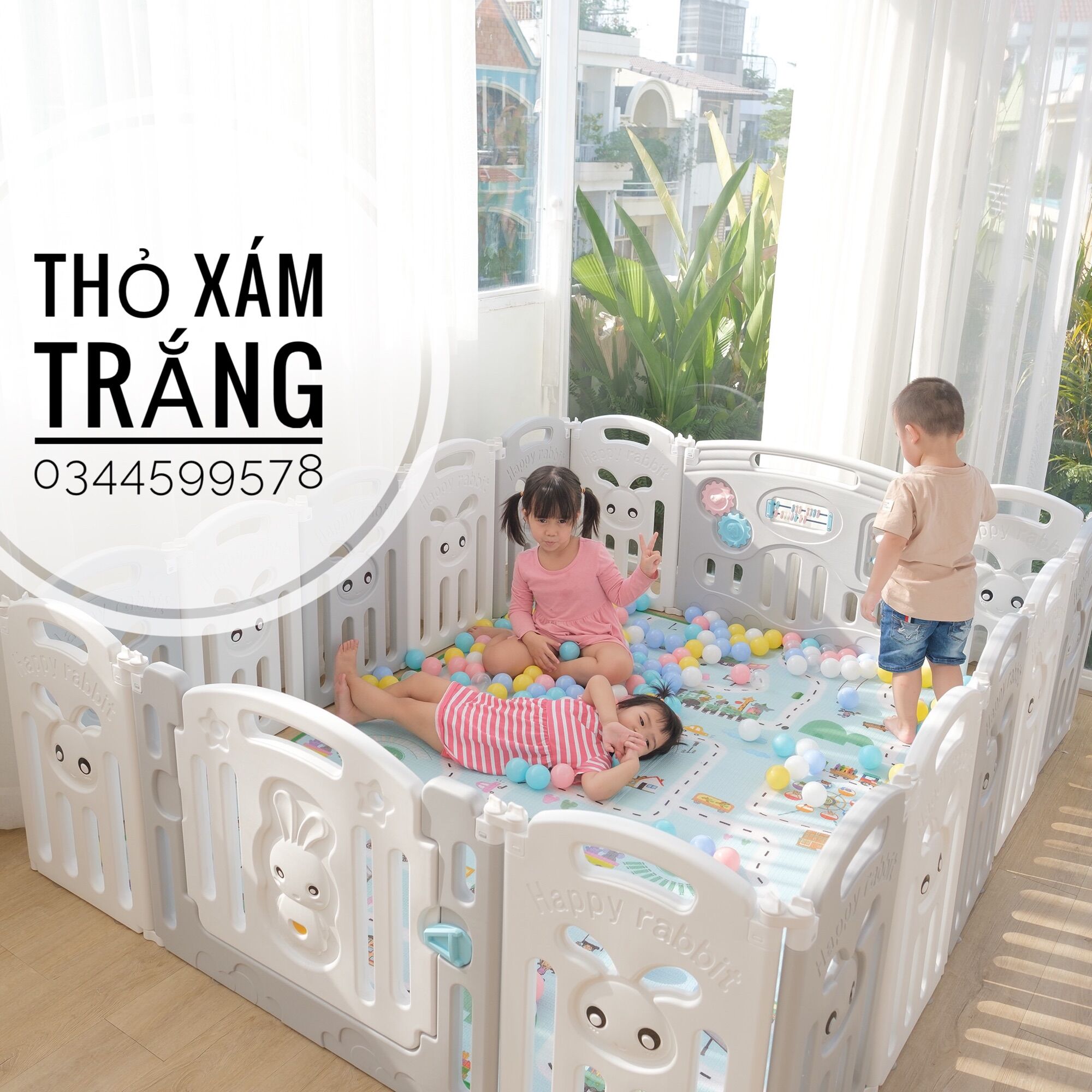 Quây cũi nhựa gấp gọn cho bé(+100 bóng)