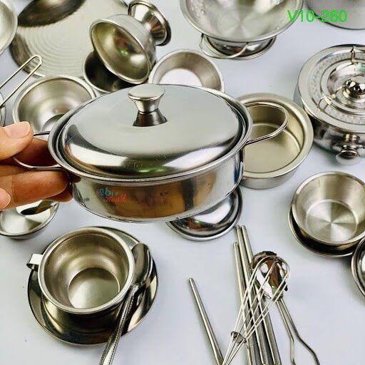 Đồ chơi nấu ăn inox (40 món)
