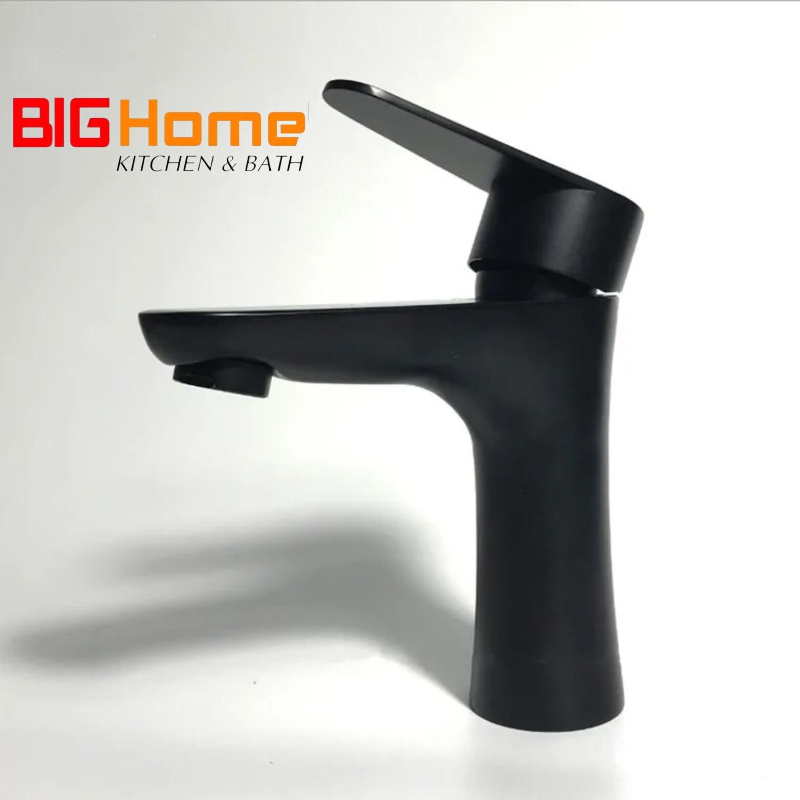 Vòi rửa mặt lavabo lạnh đen 100% inox vòi la điếu 20cm đặt trên thành lavabo đảm bảo không rỉ sét