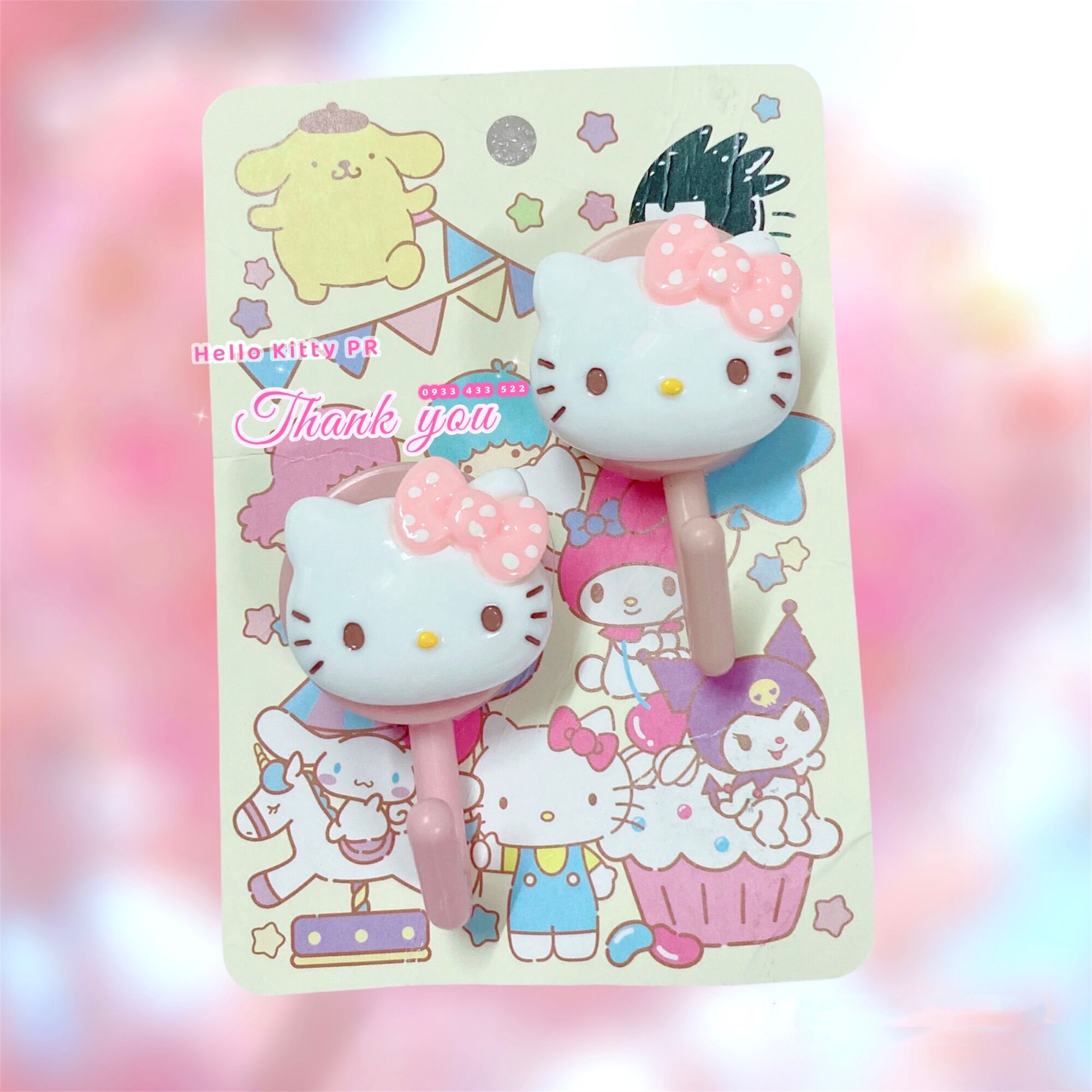 [Freeship Max] Set 2 móc dán Hello Kitty - Doremon Doraemon