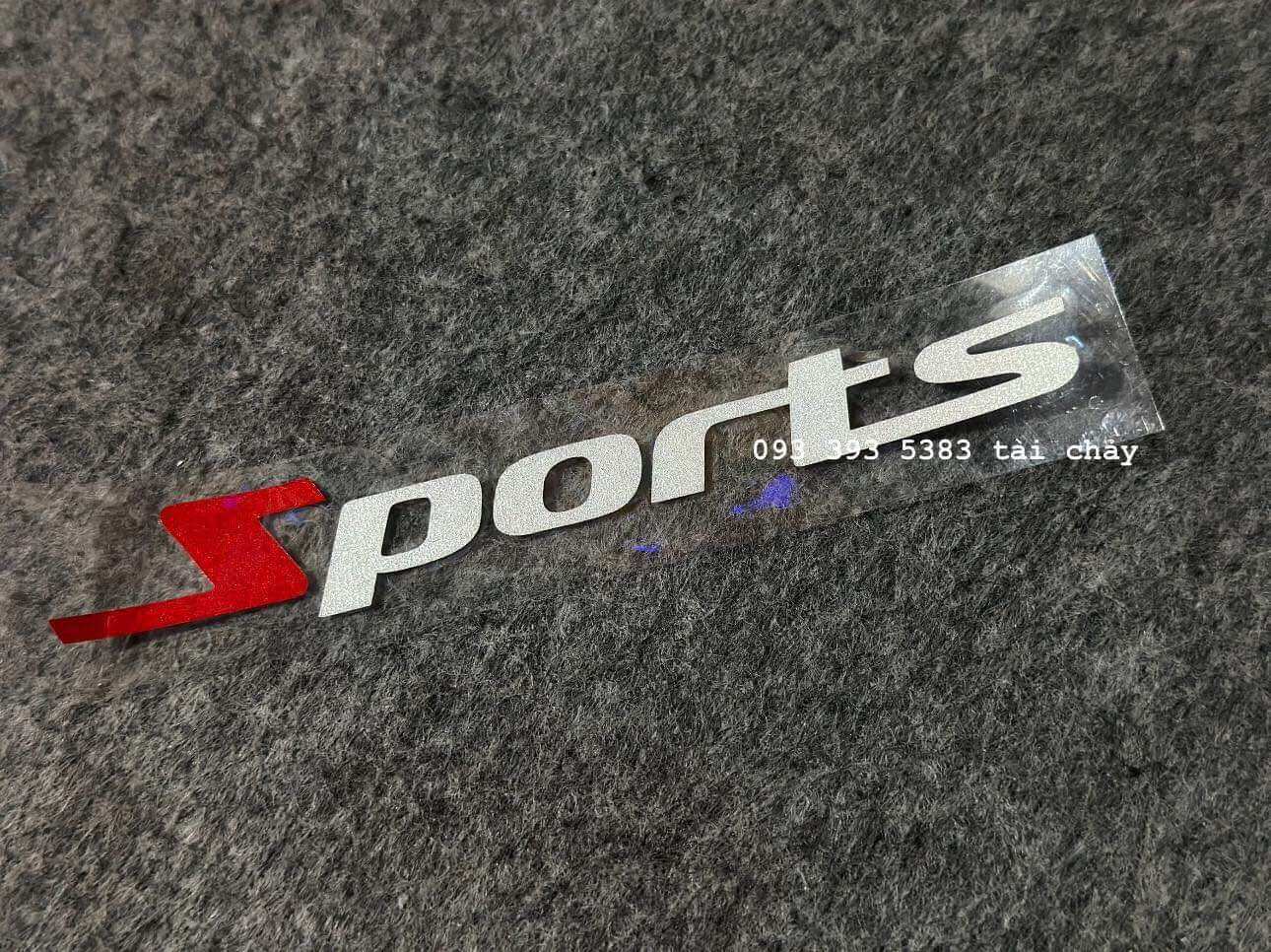Tem sports dài 13cm trong suốt phản quang lột