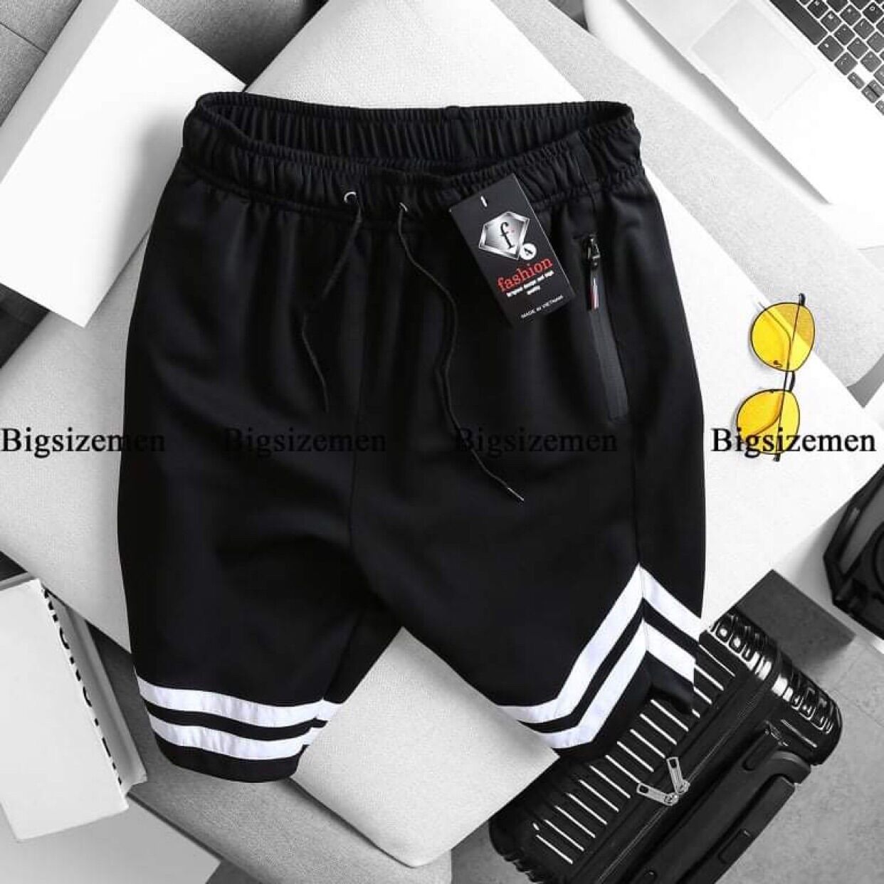 (Big size <140kg) Short thun viền nam big size đủ màu