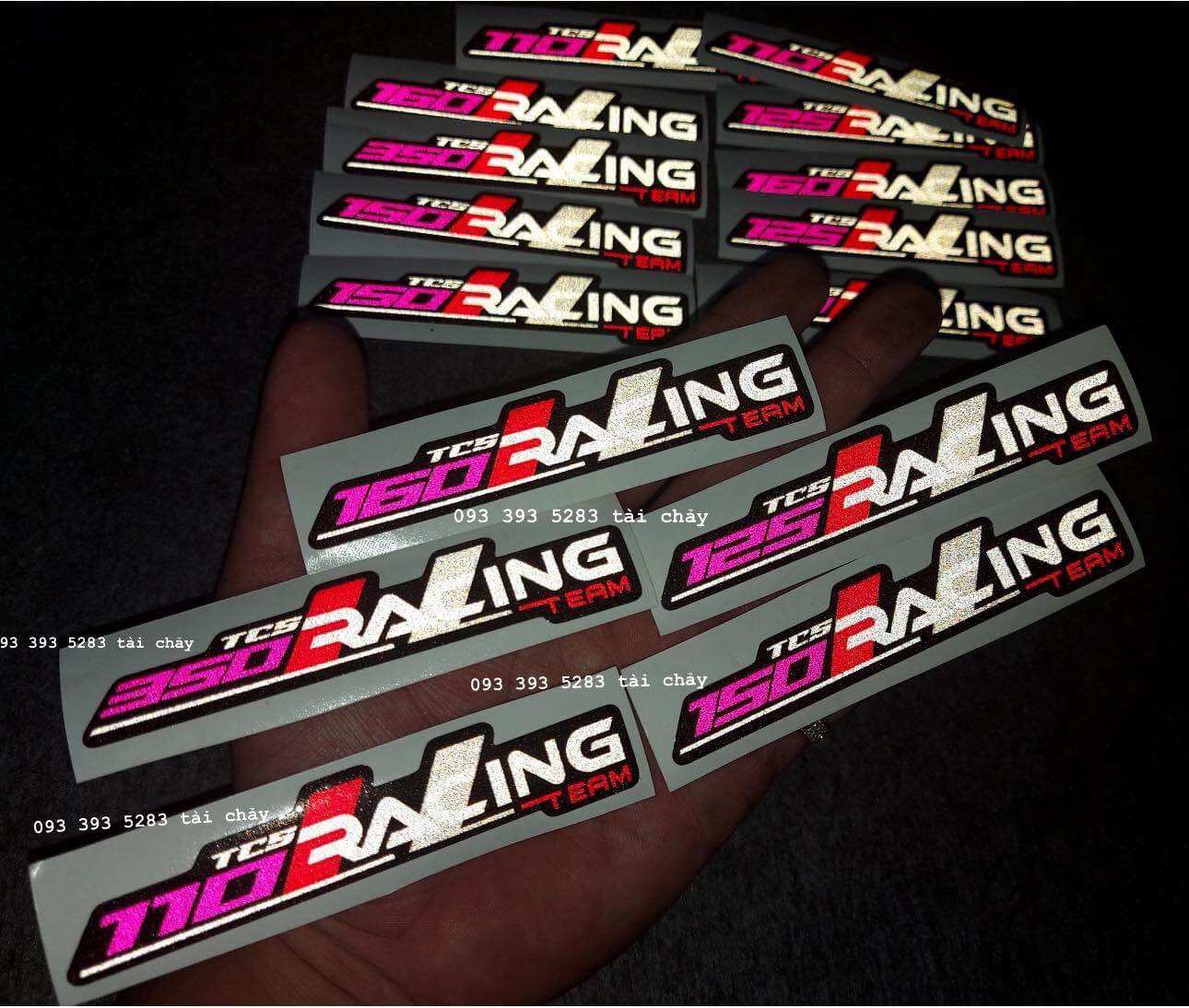 [ 1 MIẾNG ] TEM SỐ RACING DÀI 10CM 3M PHẢN QUANG DÁN TRANG TRÍ XE
