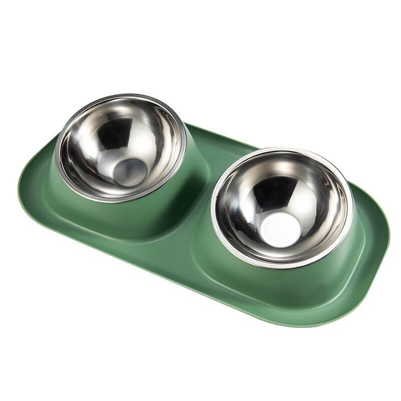 Bát ăn đôi inox chống kiến cho chó mèo