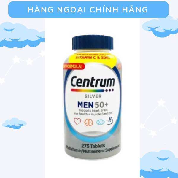 Vitamin tổng hợp Centrum Silver Men's 50+ - centrum men 50+ 275 viên mẫu mới