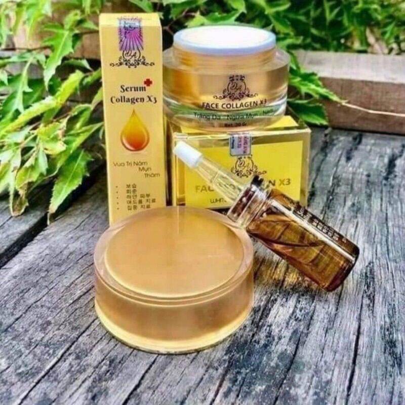 [CHÍNH HÃNG] Combo Kem Face Collagen X3 dành cho da mẫn cảm (kem face + serum)