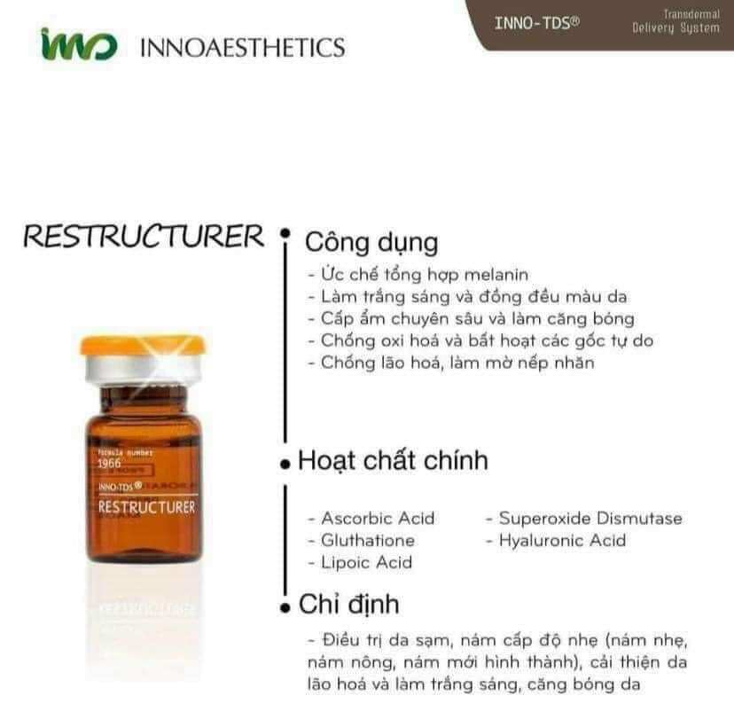 Tinh chất mợ nám trắng da INNO - TDS RESTRUCTURER 5ml/ lọ