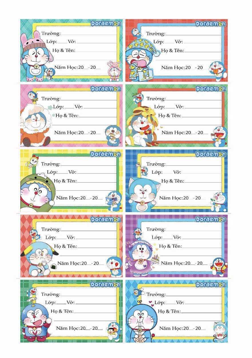 Set 80 nhãn vở học sinh nhãn dán set 8c*10set các hình cute nhãn capybara nhãn lopi