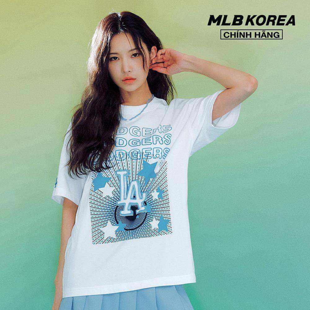 Shop MLB Korea Unisex Street Style Logo T-Shirts (3ATSI0133-07SBL