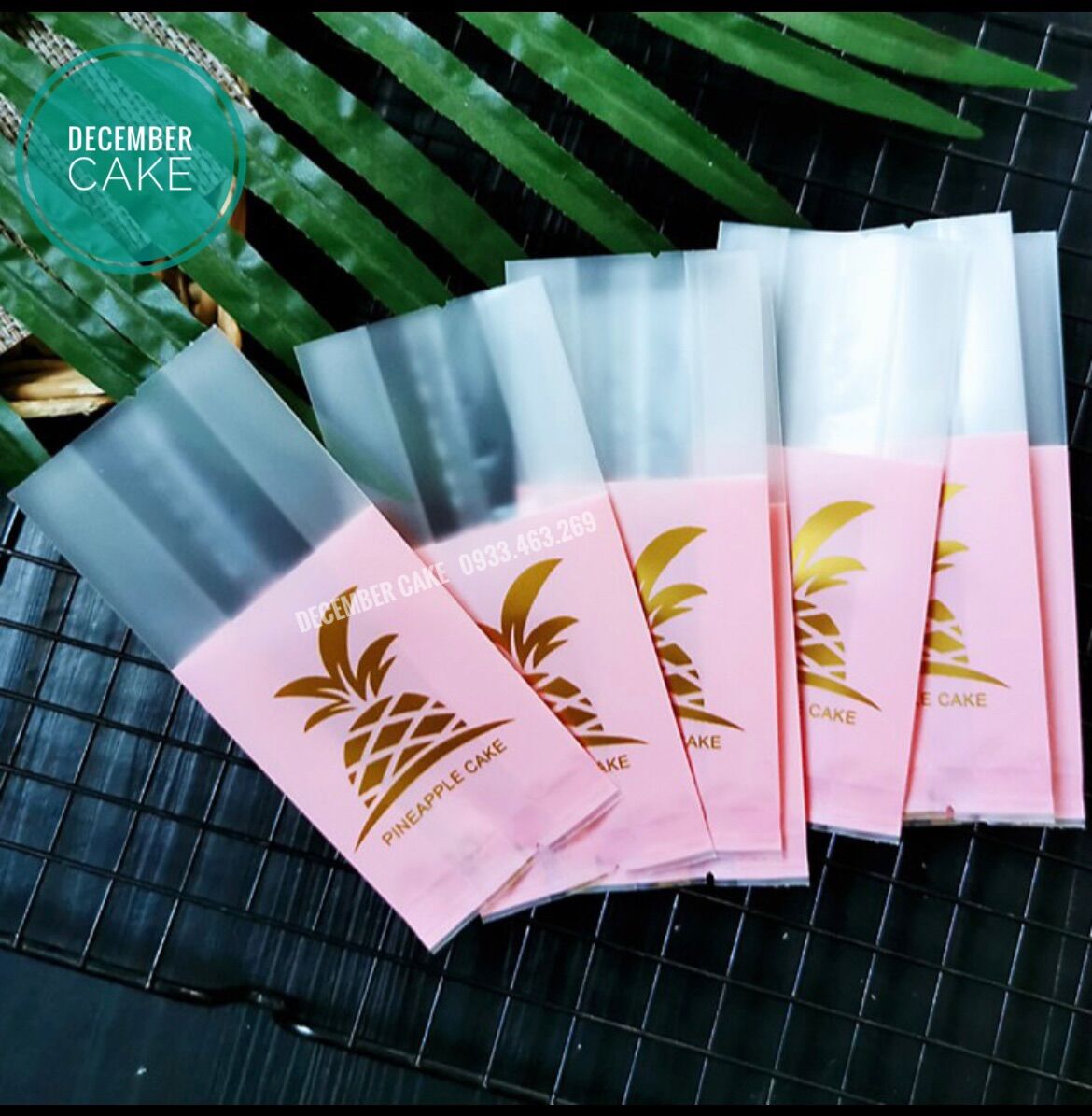 Túi Bánh Dứa cán mờ màu hồng 50c