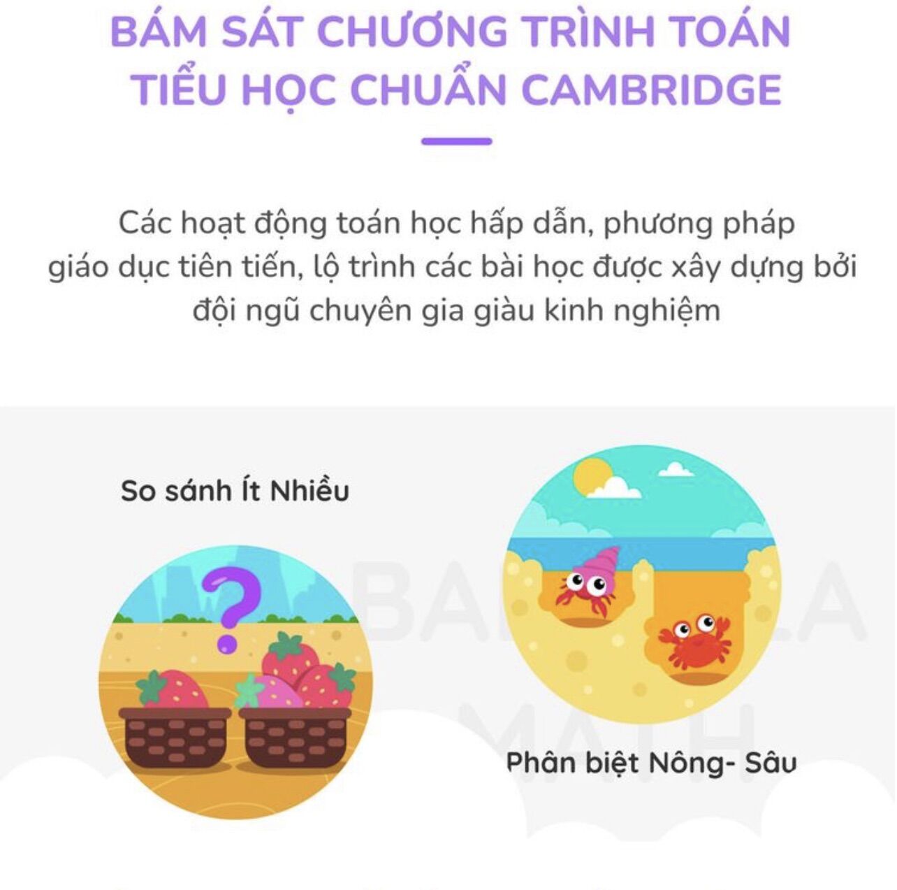 Mã học ứng dụng Babilala Math - toán Tiếng Anh Cambridge