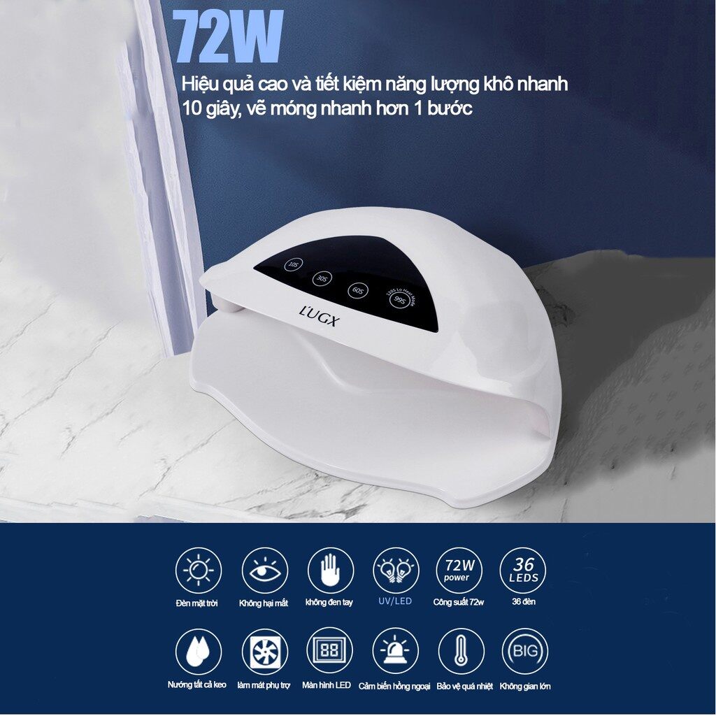 Máy hơ sơn gel Lugx 72w