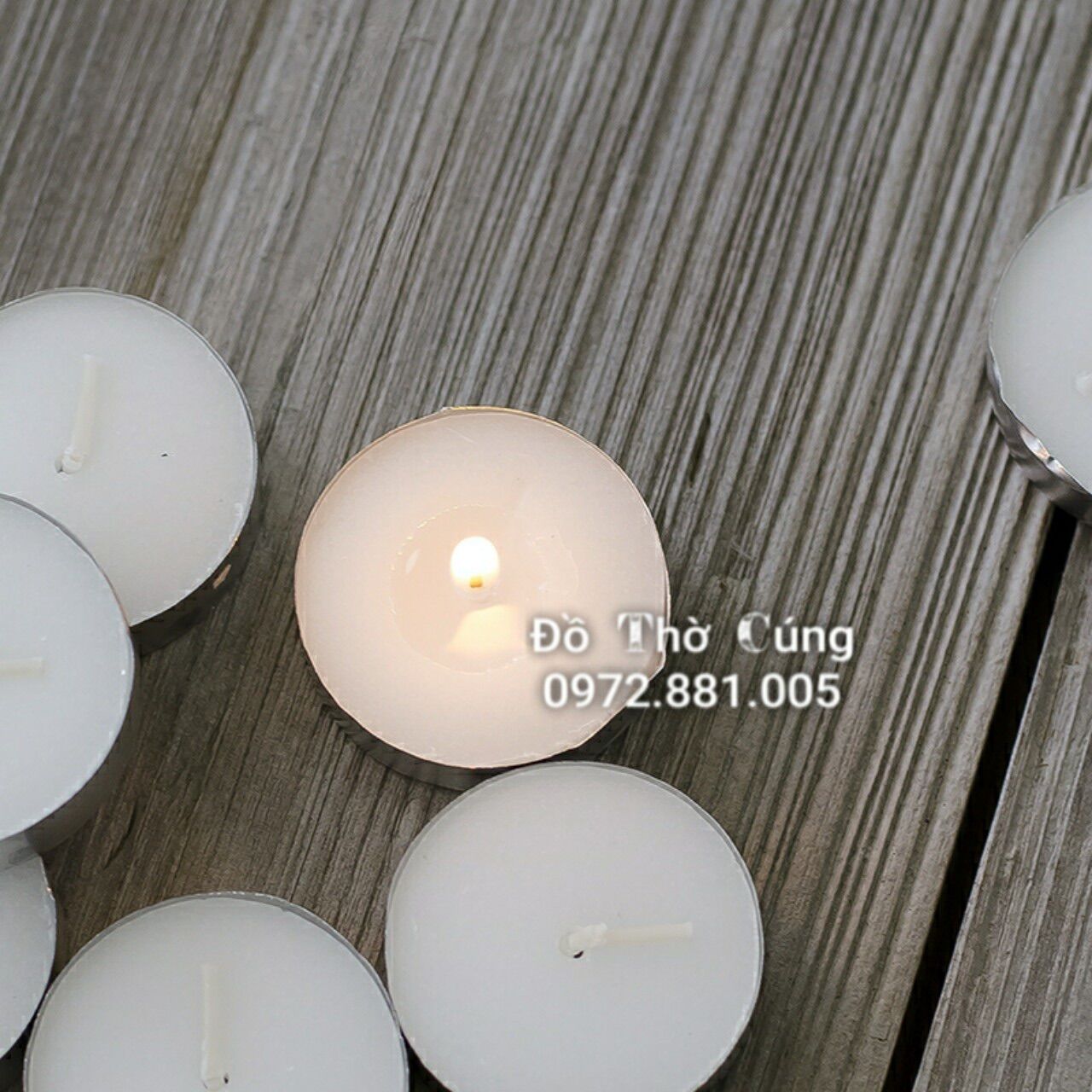Nến tealight không mùi không khói ( 10 viên )