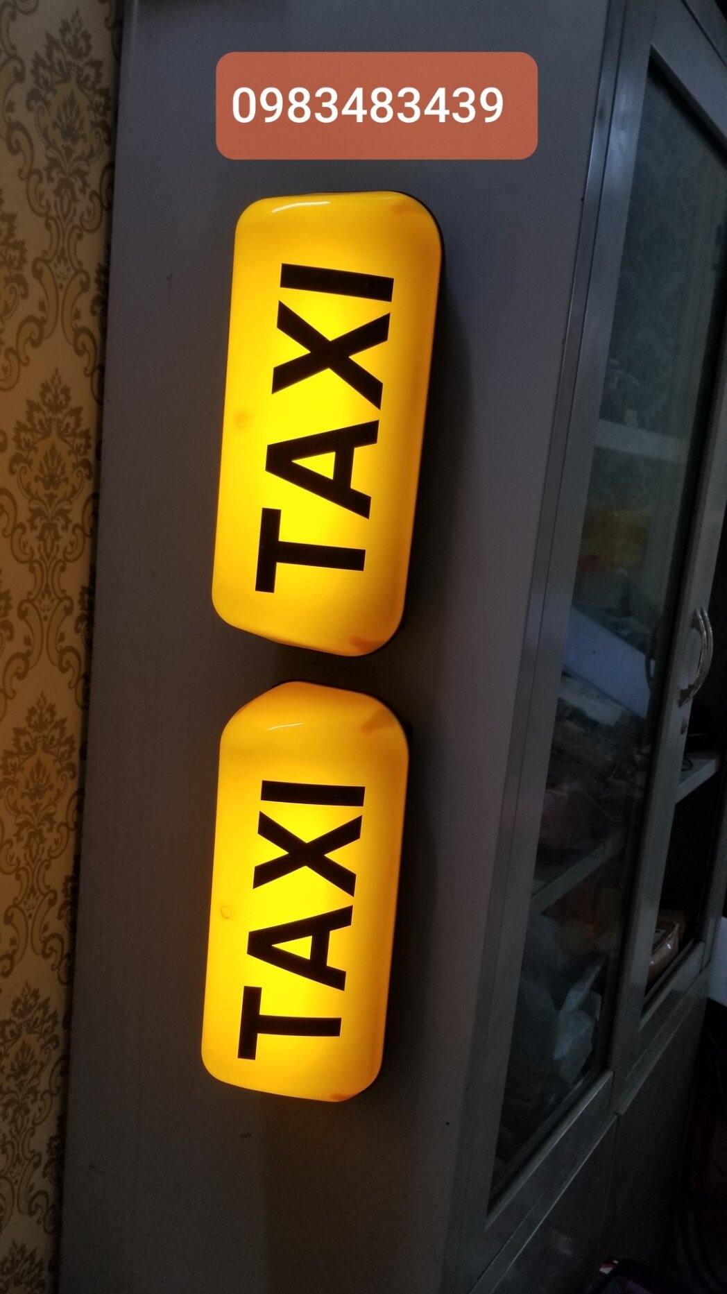 Mào taxi sạc pin nam châm 35cm