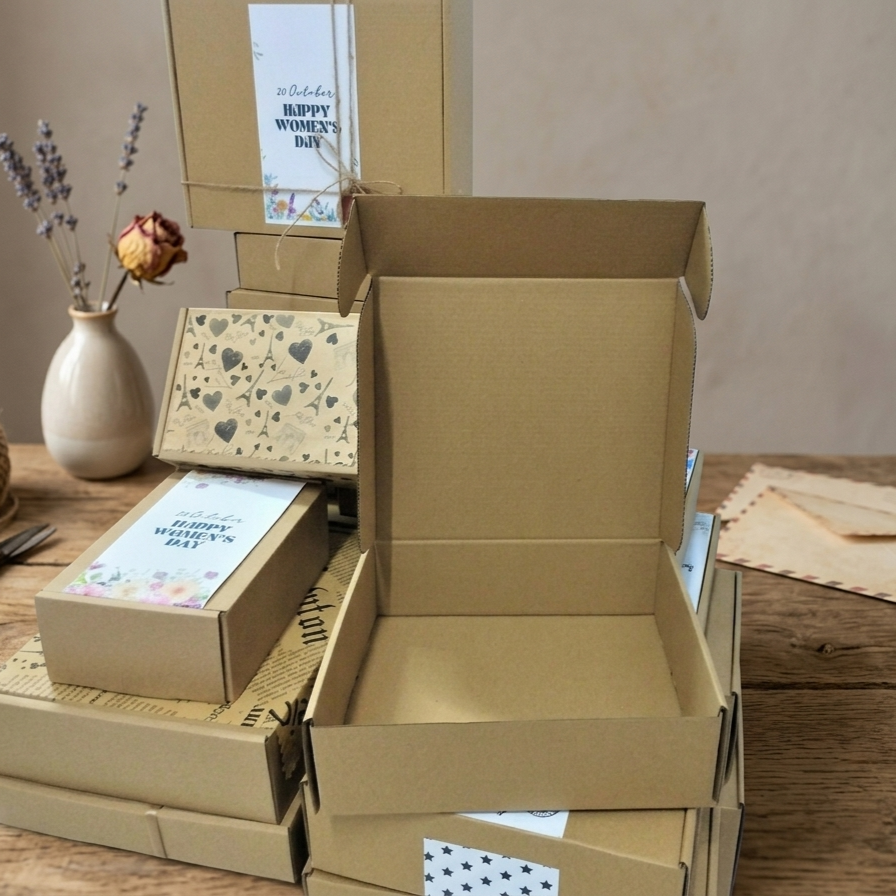 Hộp đựng quà sinh nhật tặng người yêu hộp quà giấy kraft (Hộp trơn) hộp giấy carton
