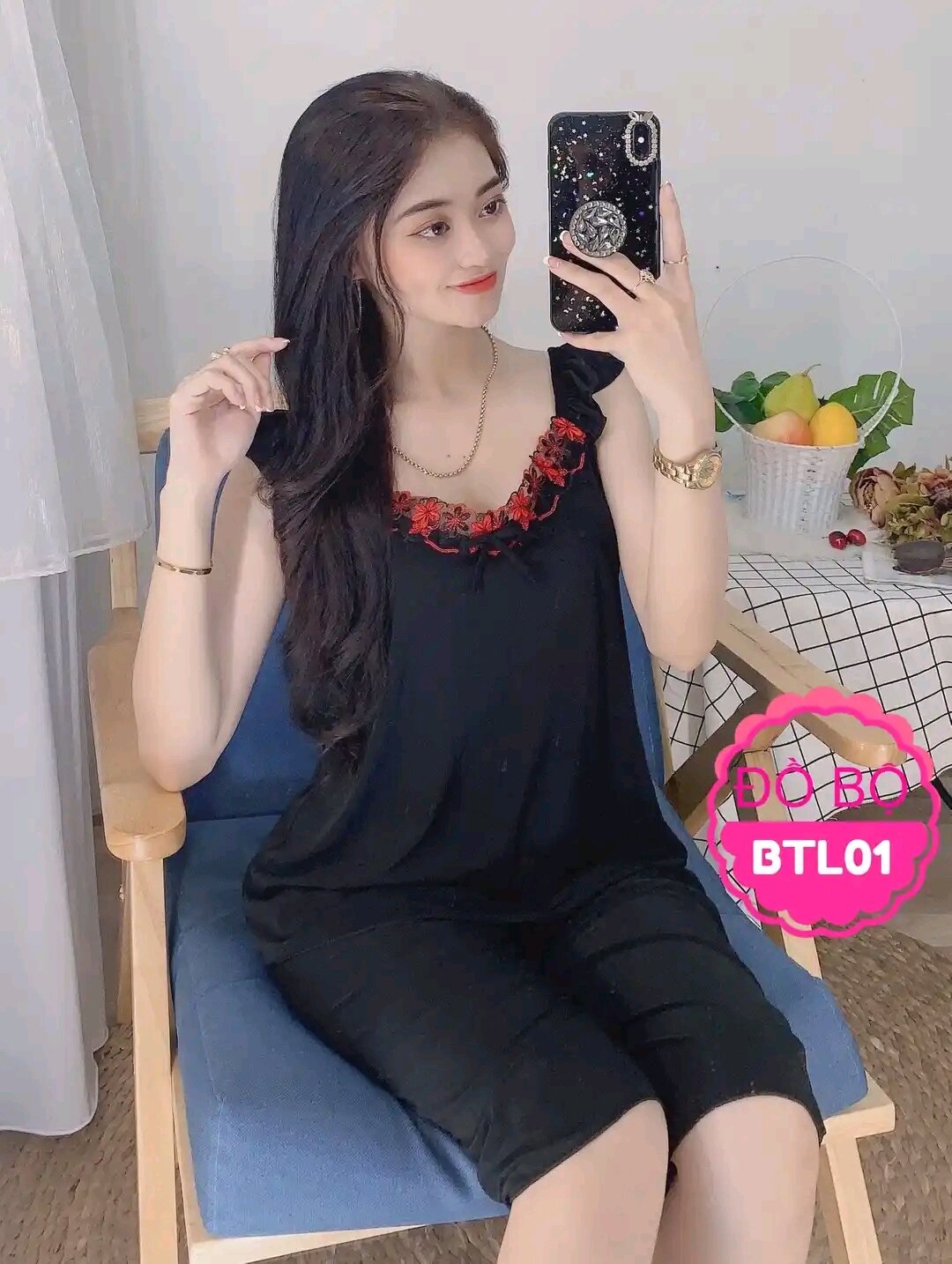 Đồ bộ lửng thun lạnh - A71
