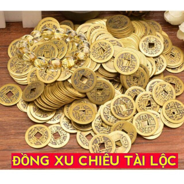 Đồng xu phong thủy may mắn chiêu tài kích lộc , Đồng xu phong thủy , đồng tiền phong thủy may mắn . Dong xu co phong thuy may man