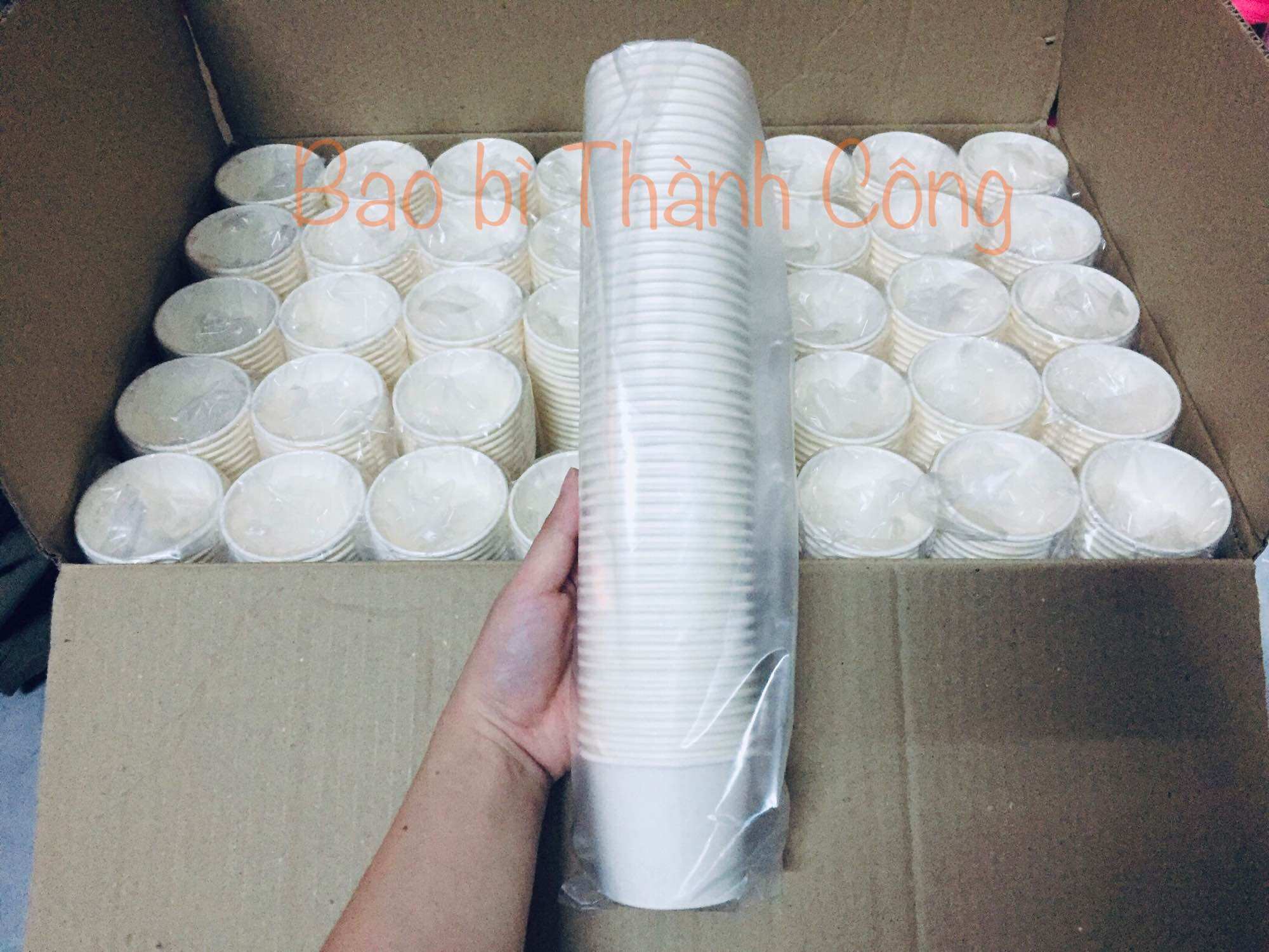 Lốc ly giấy 4oz - 140ml, ly nhỏ ly trơn dùng 1 lần