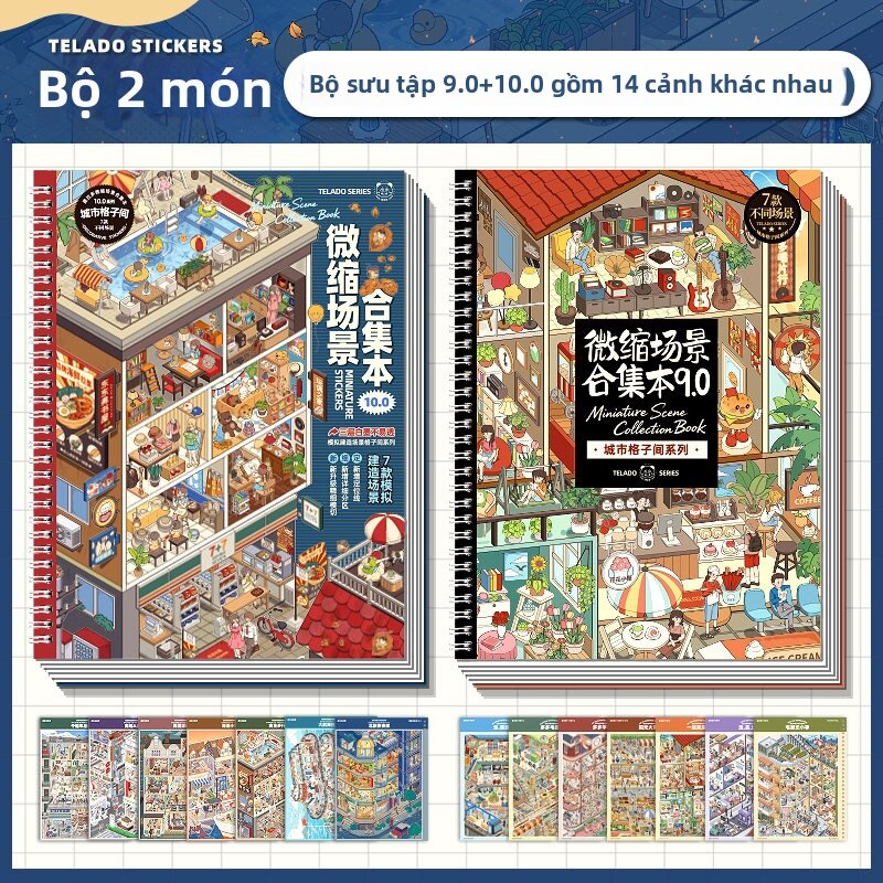 Nhãn Dán DIY 3D Cảnh Nhỏ Tự Làm