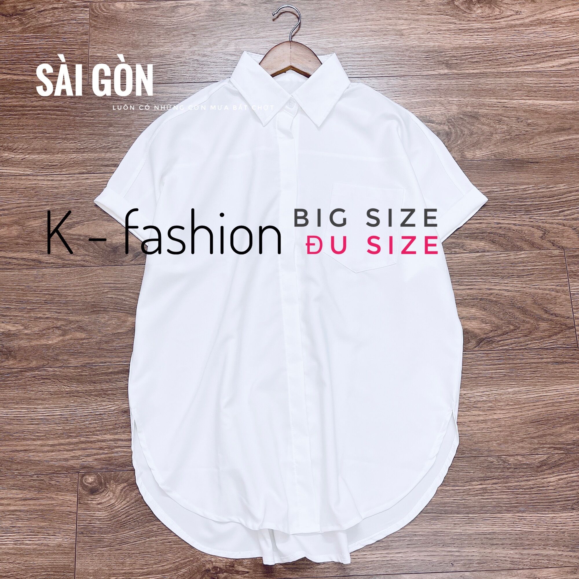 BIG SIZE - ĐỦ SIZE ÁO SƠ MI TRẮNG - Vải mát form rộng