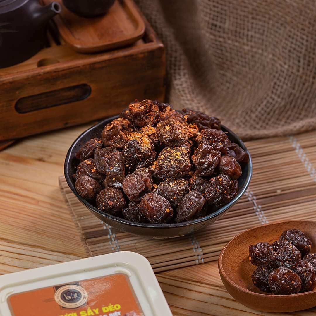 Ô mai vạn lợi - mơ tươi sấy dẻo chua cay mặn ngọt - hộp 350g