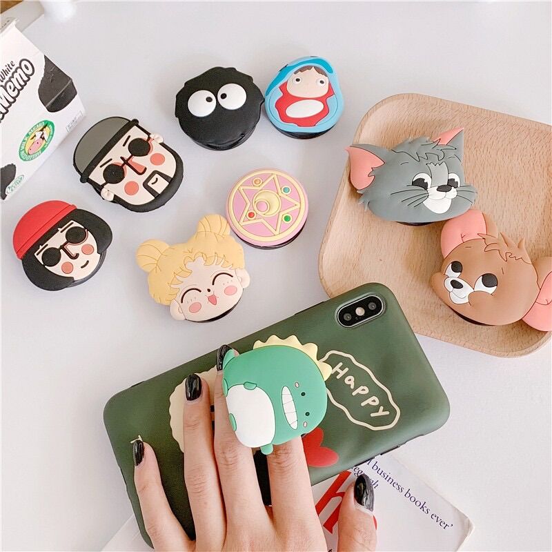 Pop dán điện thoại, giá đỡ điện thoại cute, popsocket