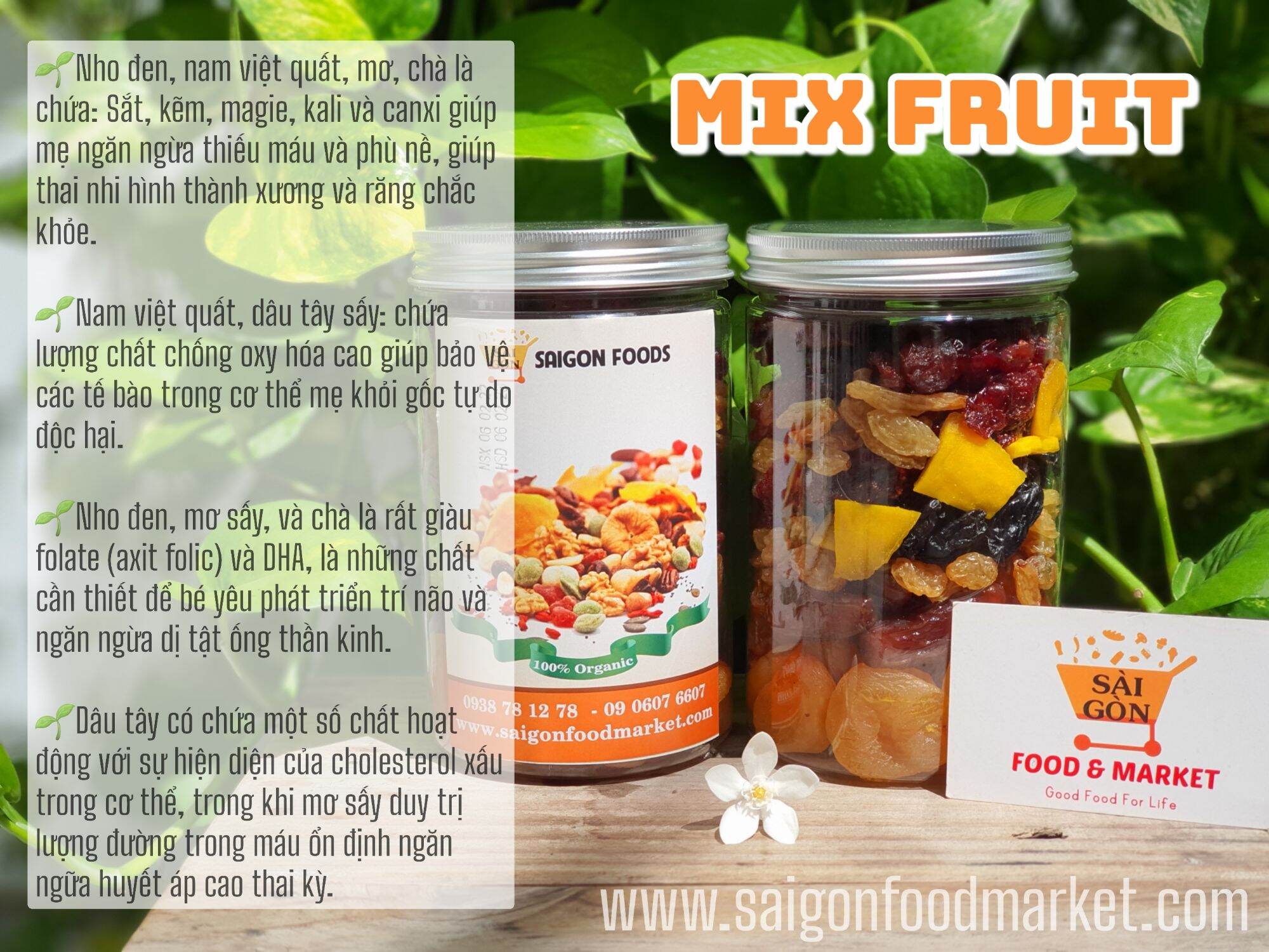 Mix trái cây sấy dẻo 500g