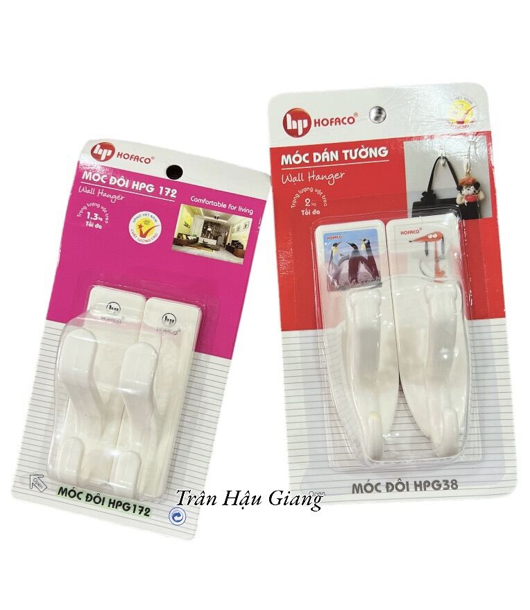 Móc Dán Tường đôi, móc dán tường 2 tầng