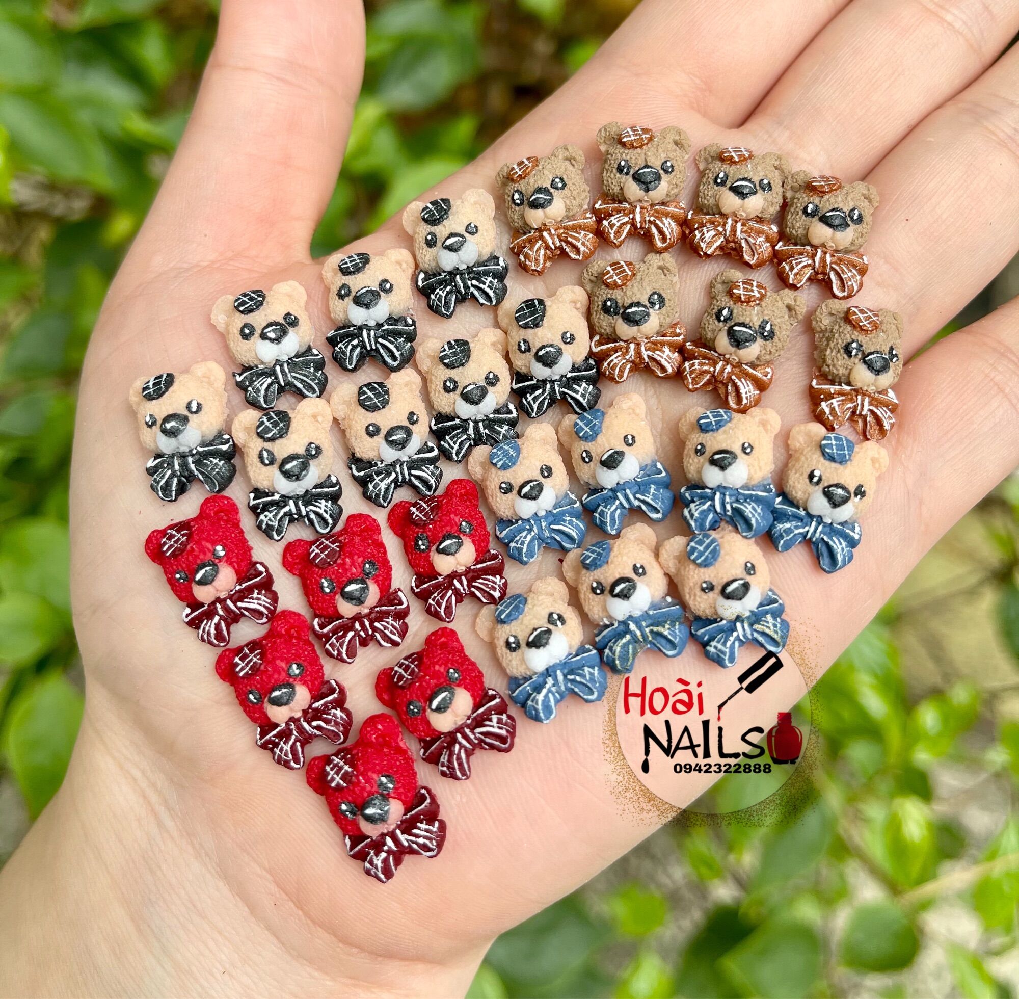 Gấu bột gắn móng siêu đáng yêu ( 1 con)