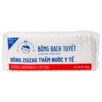 Bông Y Tế Thấm Nước Zigzag Bạch Tuyết 100G