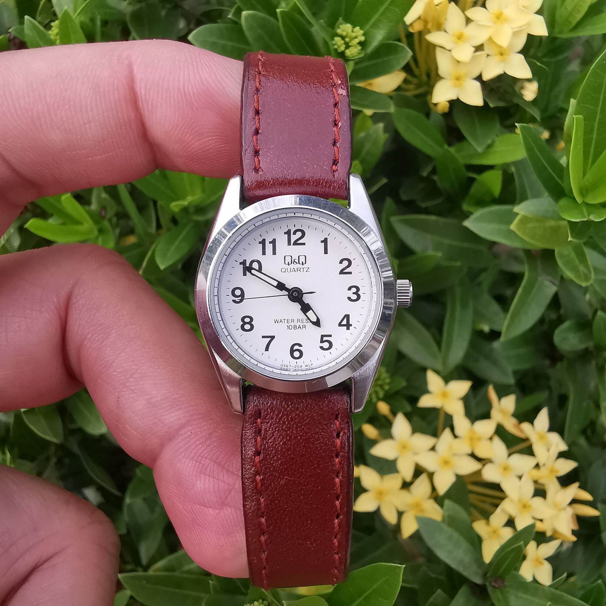 Đồng Hồ Nữ Si Nhật Q&Q - QUARTZ Size 25 mm Chống nước 30 mét G.12