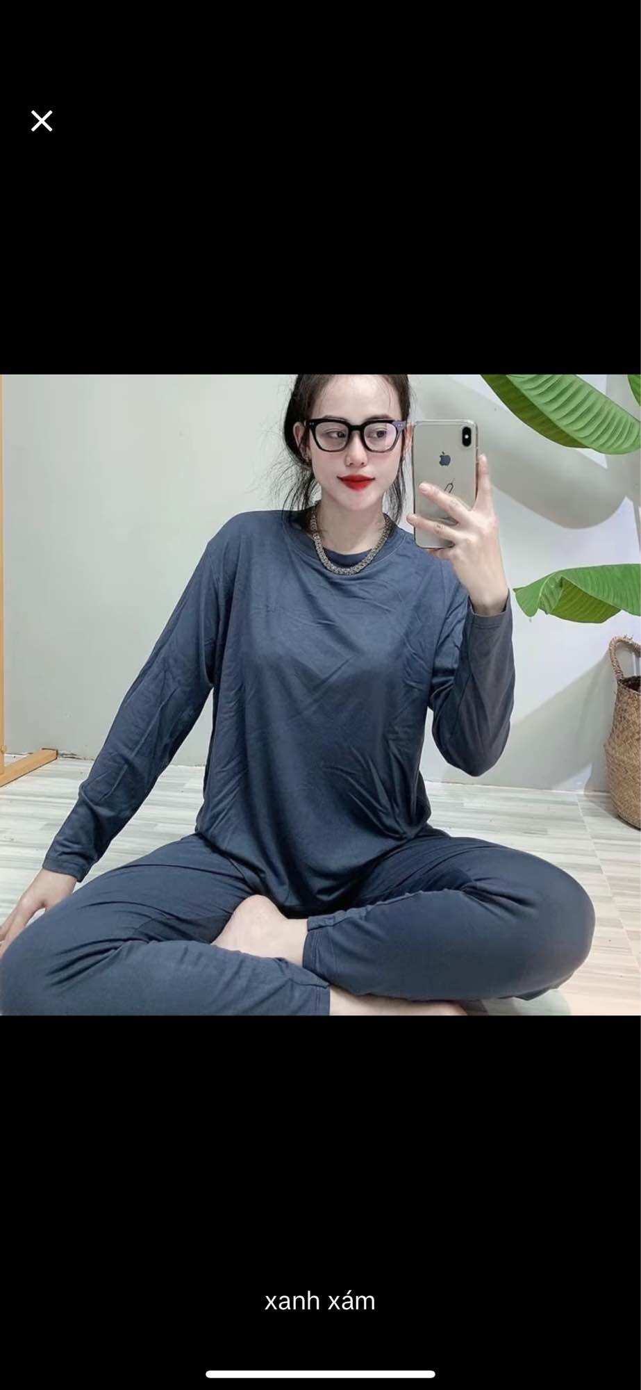 Bộ Ủ Kem Thun Lạnh Quần Ôm có size 40-65kg