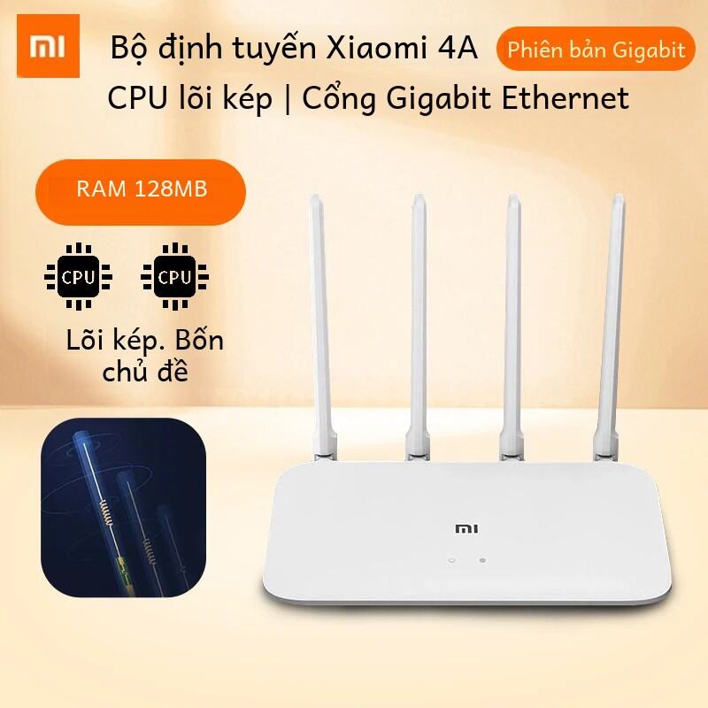 Xiaomi Mi Router 4A Gigabit 2.4GHz 5GHz WiFi Băng Tần Kép 1167Mbps Với 4 Ăng-ten Bộ Lặp WiFi Độ Lợi 