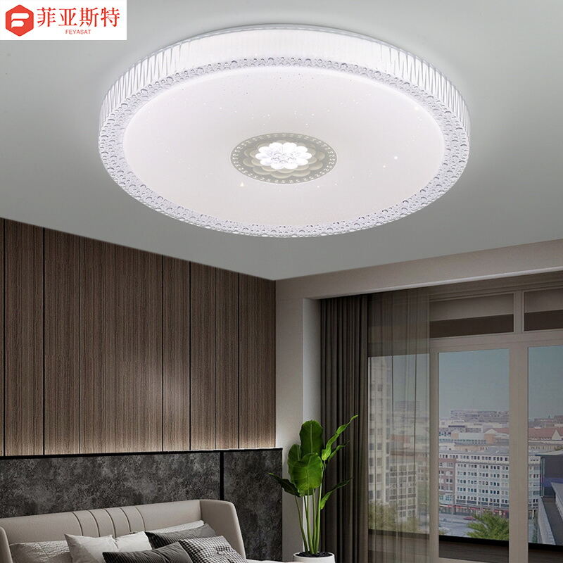 Đèn Ốp Trần Phòng Ngủ Đơn Giản Đèn Led Hình Tròn Siêu Sáng Đèn Sáng Tạo Điều Khiển Từ Xa Làm Mờ Ba Màu Acrylic Phòng Ăn Phòng Ăn