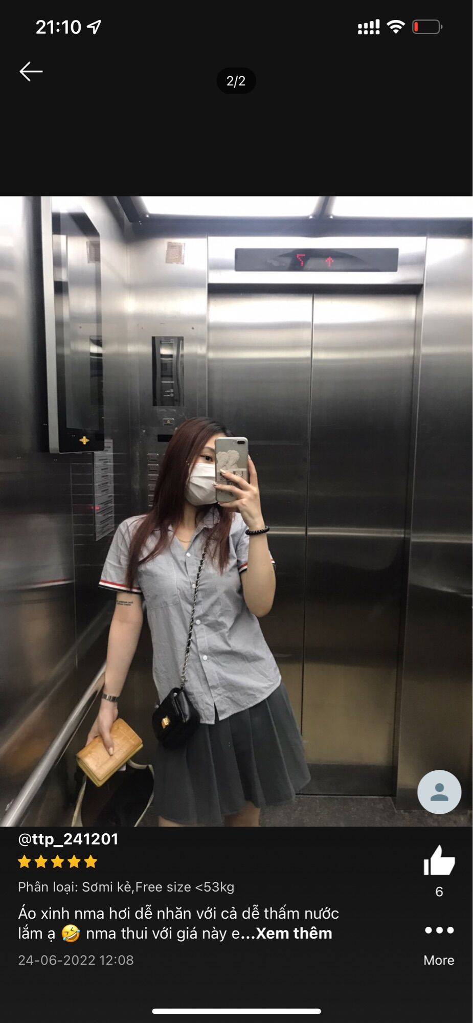 Áo sơ mi nữ sọc viền quốc dân M2