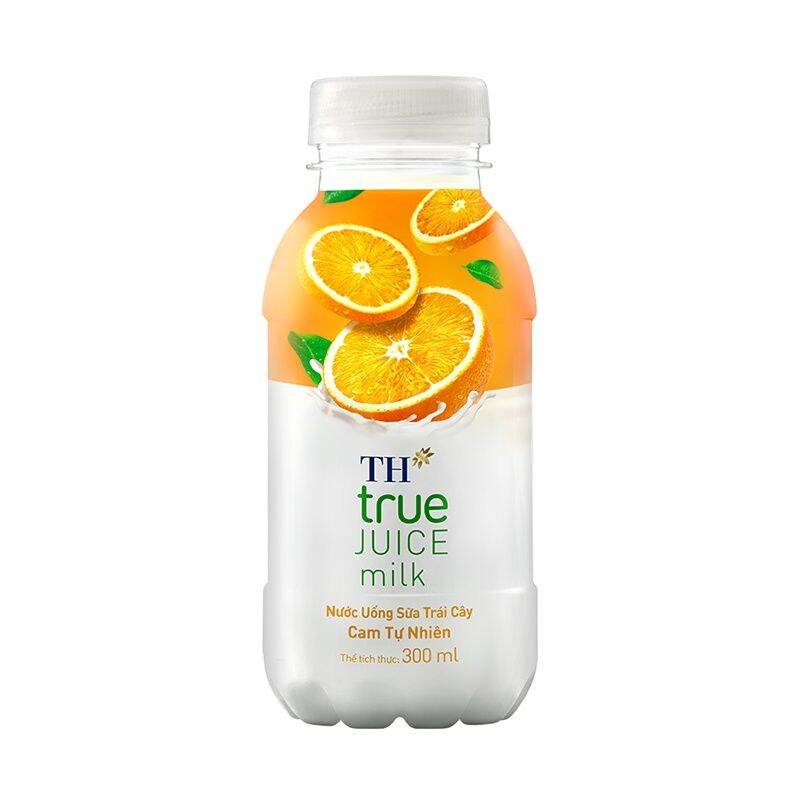 Nước Uống Sữa Trái Cây Dâu/Cam TH True Juice Milk Chai 300ml