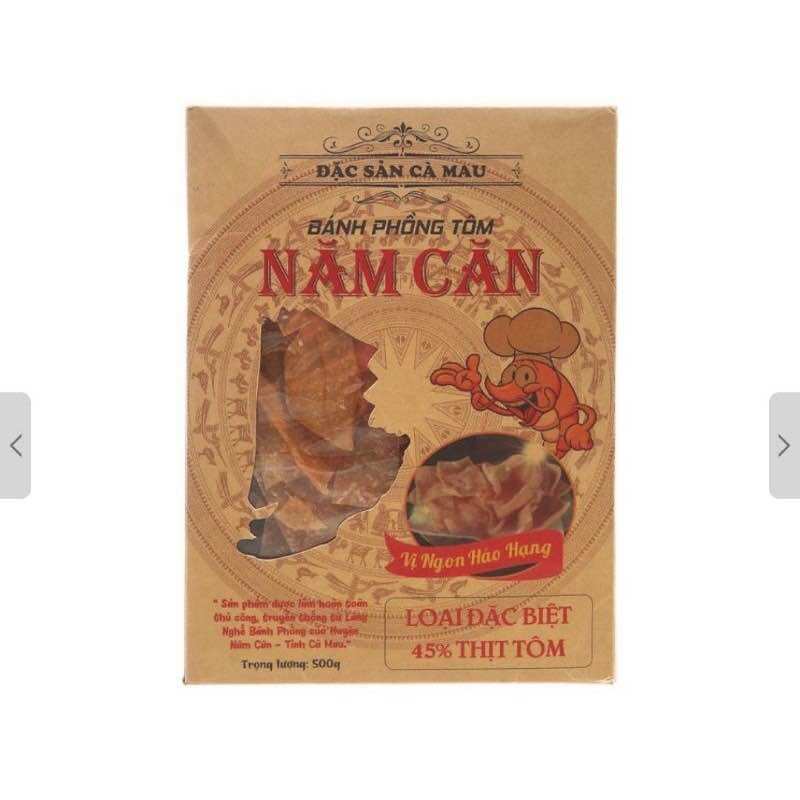 Bánh phồng tôm năm căn hộp 500g