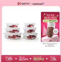 Hộp đựng thực phẩm thủy tinh Lock&Lock Blanc glass food container - Nắp kín 4 khóa chống tràn, thủy tinh cách nhiệt dùng trong lò vi sóng