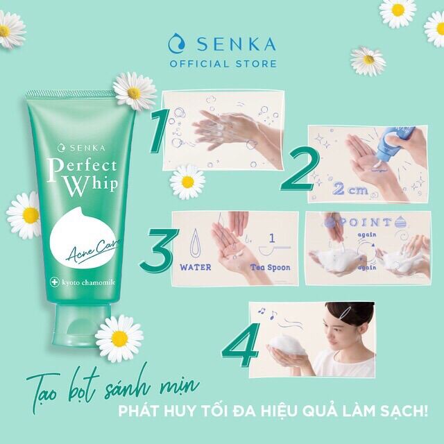 [HCM]Sữa Rửa Mặt Senka Cho Da Mụn 100g mẫu mới
