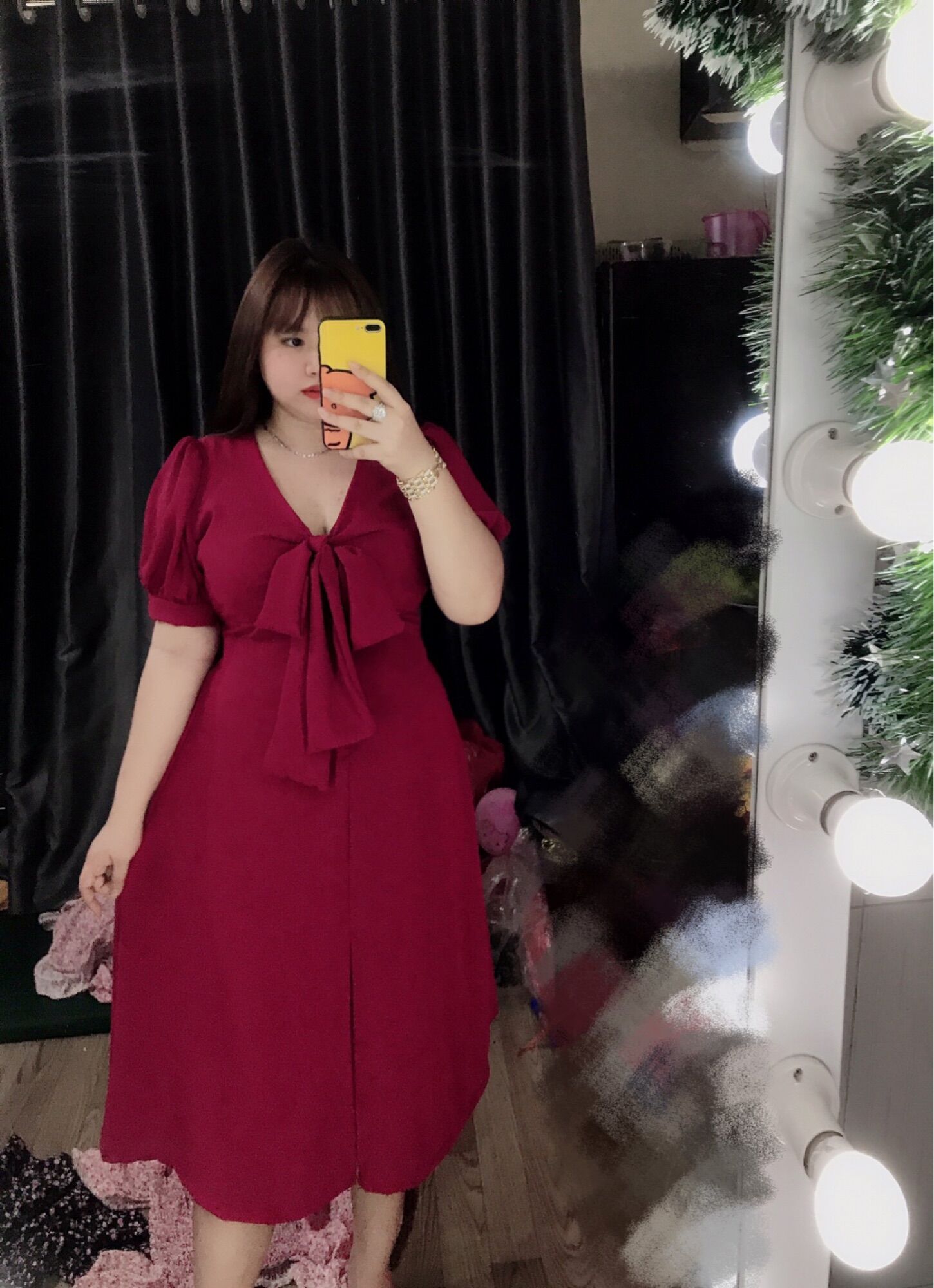 [Bigsize 65-90] Đầm đũi xẻ tà giữa