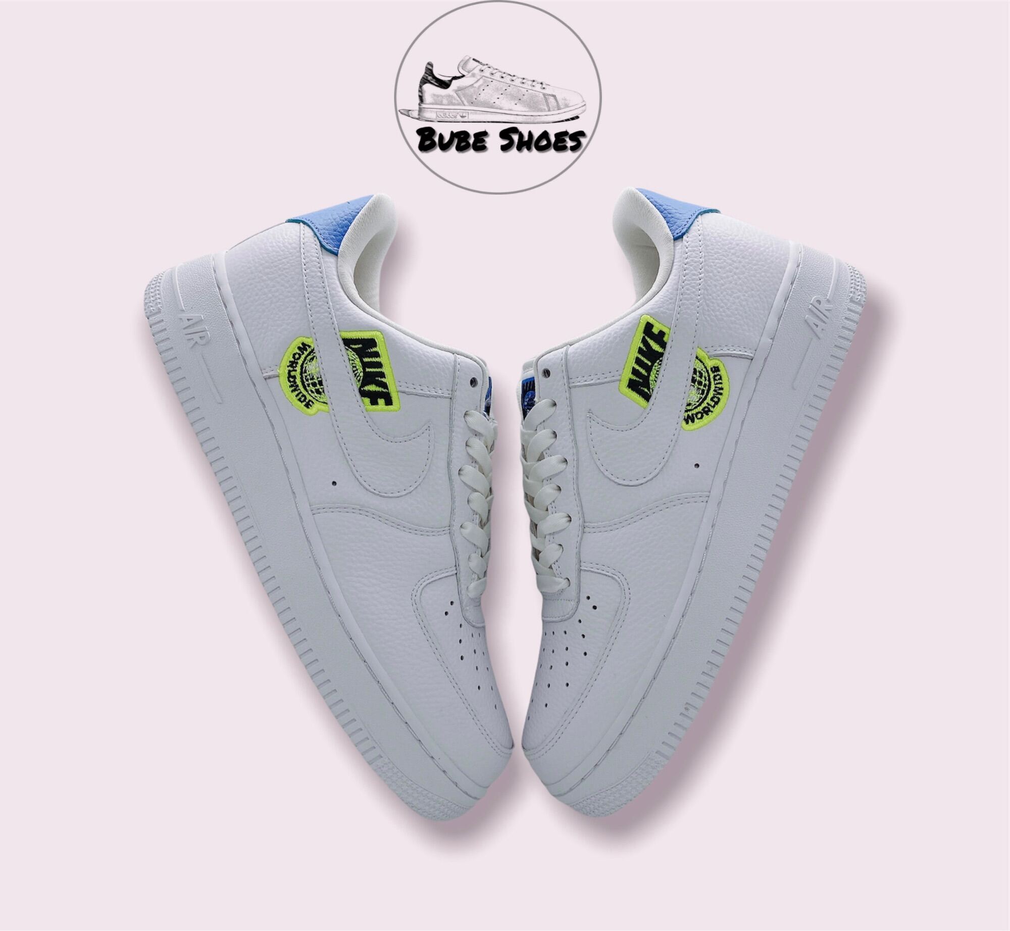[SALE]Giày Nike Air Force 1 Worldwide Neon và Blue chính hãng