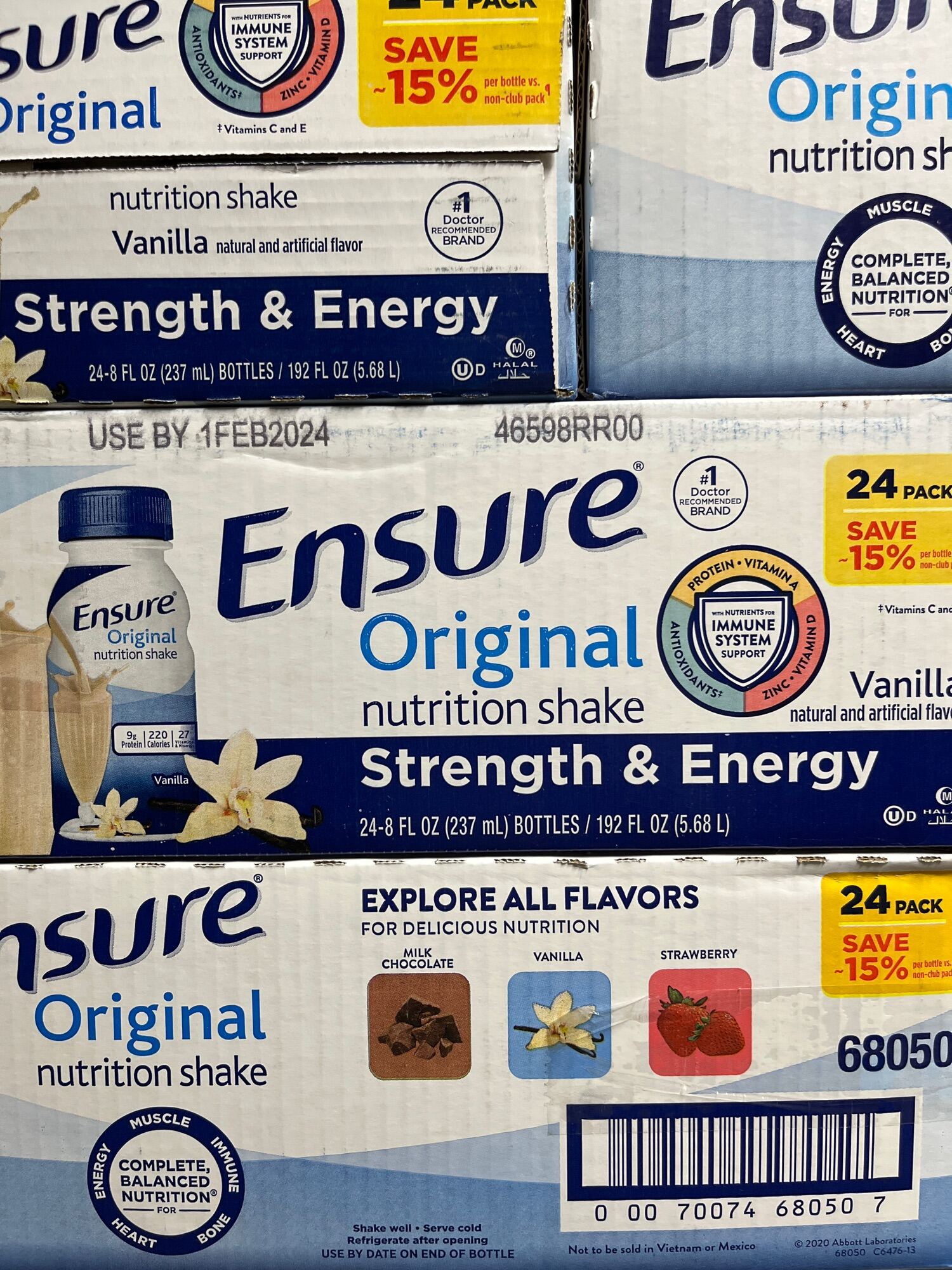 Sữa nước Ensure Original Vani thùng 24 chai hàng Mỹ Ensure nước Mỹ Ensure