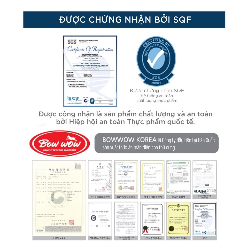 Thịt bò que mềm Bow wow Hàn Quốc cho Chó 90g, Snack gặm cho chó