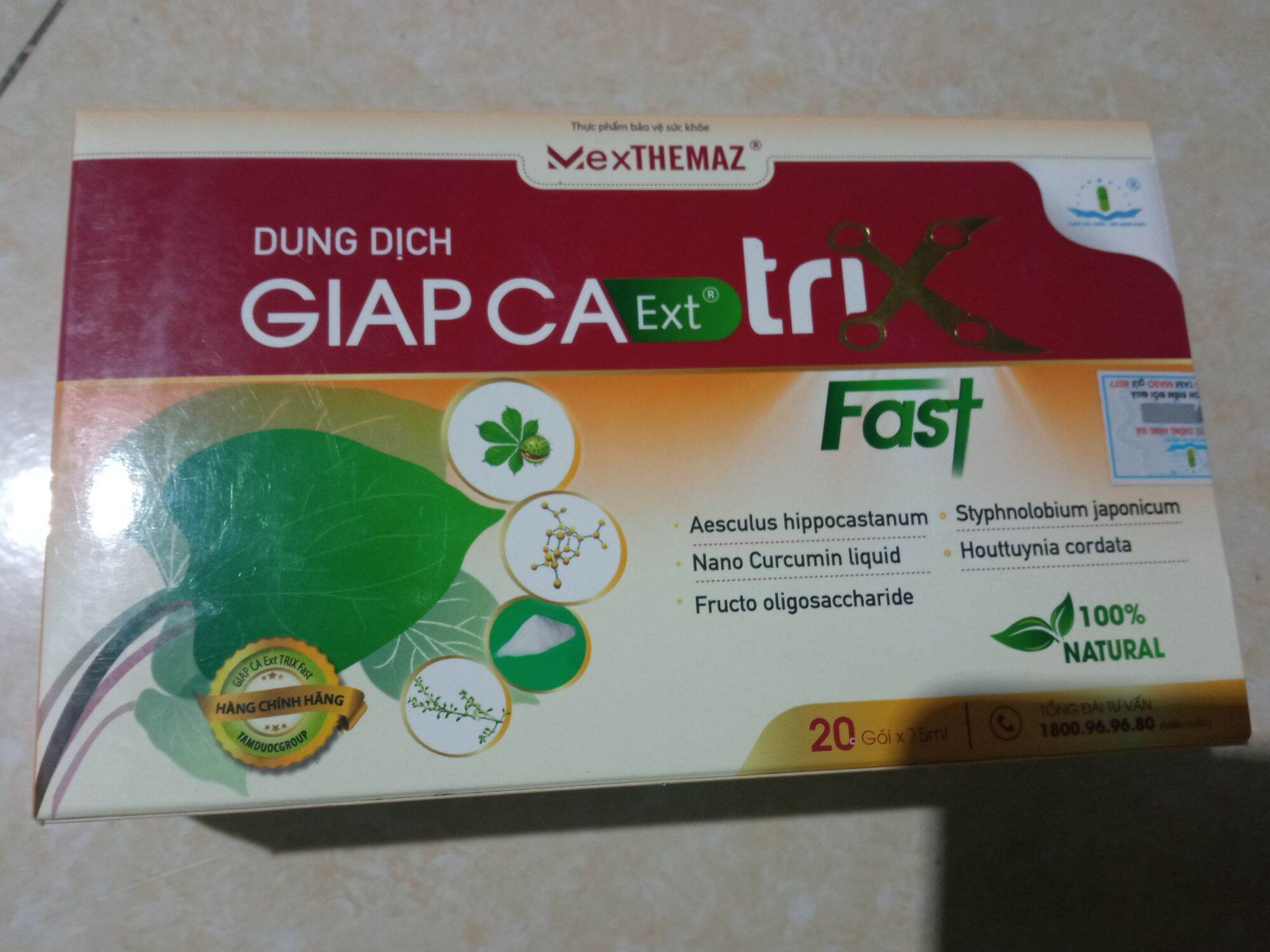 Dung Dịch Giấp Cá Ext Trix Fast - Cắt Ngay Cơn Trĩ Cấp Đẩy Lùi Suy Giãn Tĩnh Mạch H/20Goi