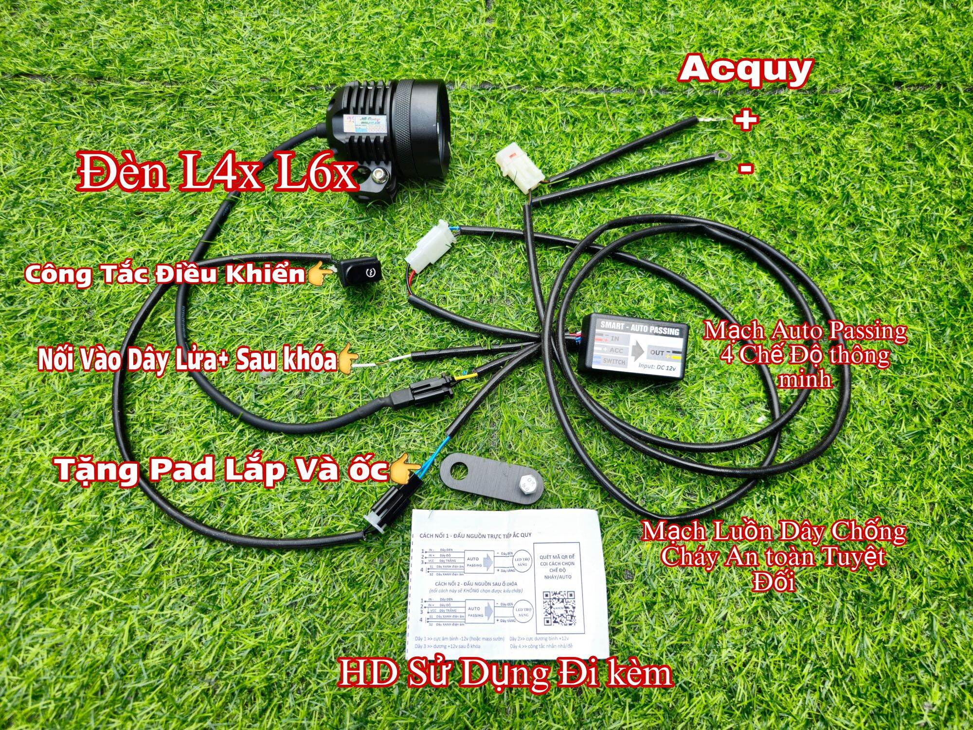 Bộ nguồn mạch auto passing cho trợ sáng l4x đấu sẵn chịu tải lớn