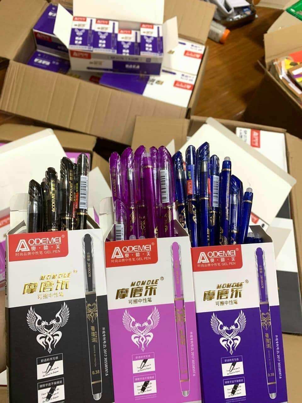 [ HCM]Combo 20 cây Viết mực  Gel Doremon mực Tím ,Xanh (ngòi 05mm)
